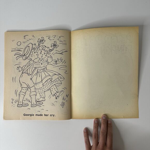 Vtg Peter Peter Pumpkin Eater Coloring Book Fairy Tales Nursery Rhymes Uncolored - Picture 8 of 9